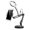 360 Degree LED Ring Light Cellphone Desktop Stand Long Arm Adjustable Broadcasting Bracket