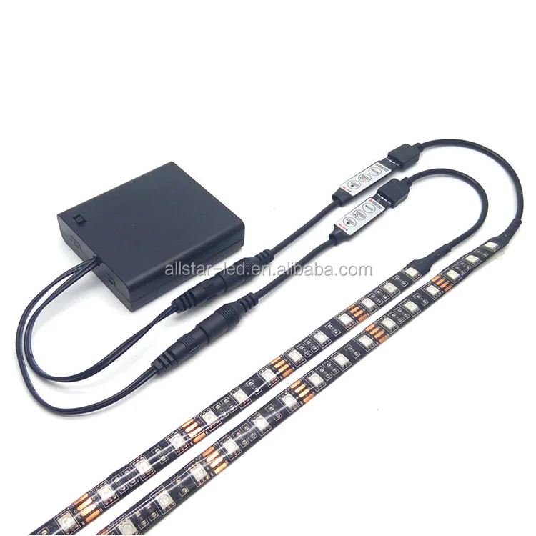 SMD 3825/2835/5050 5V with 3key controller/RF Remote Controlled Battery Operated Powered mini Led Strip Light 0.5m 1m 1.5m 2m