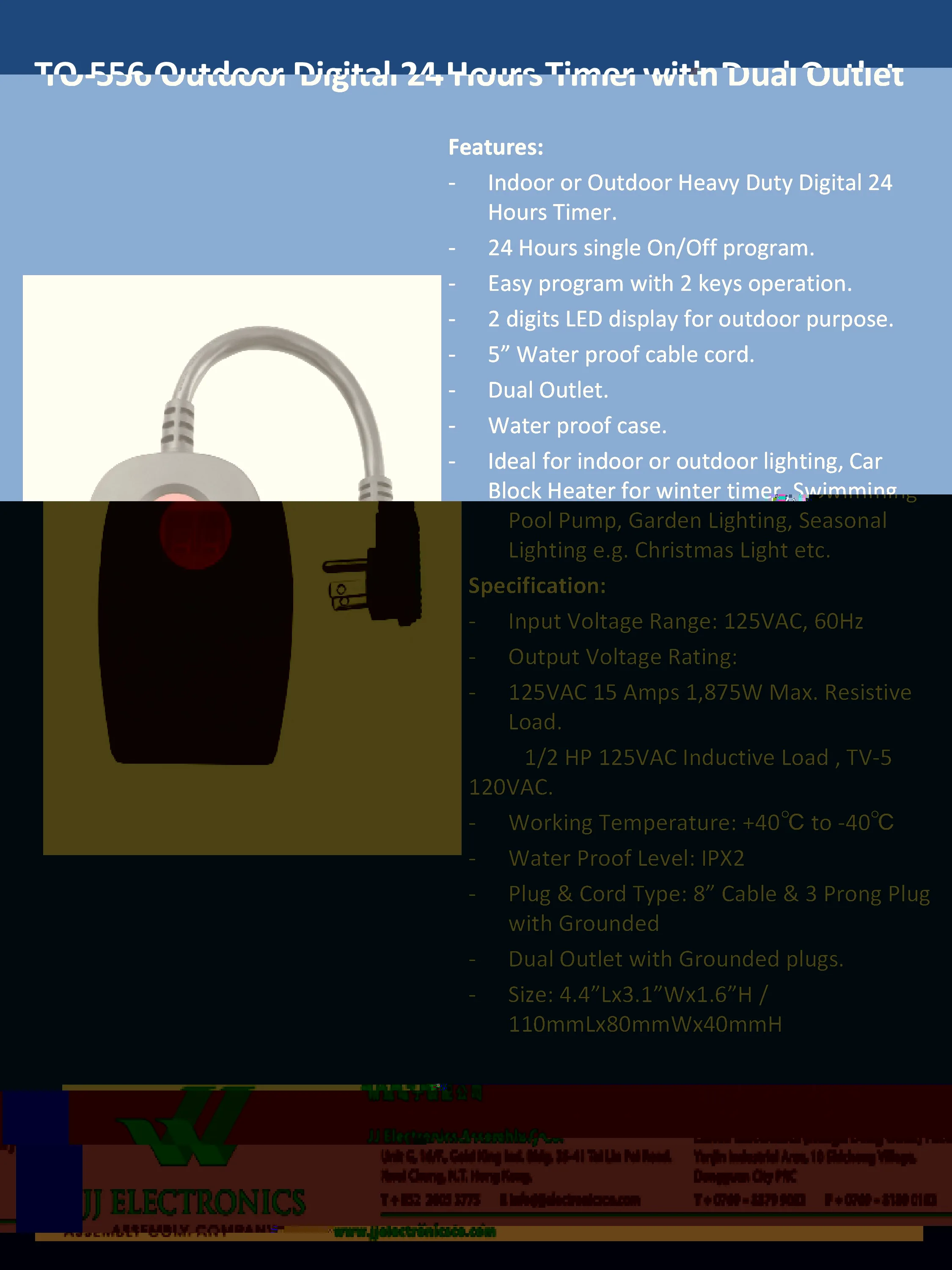 2017 Новый Сша Noma Наружный Сверхмощный Таймер С 2 Выходами