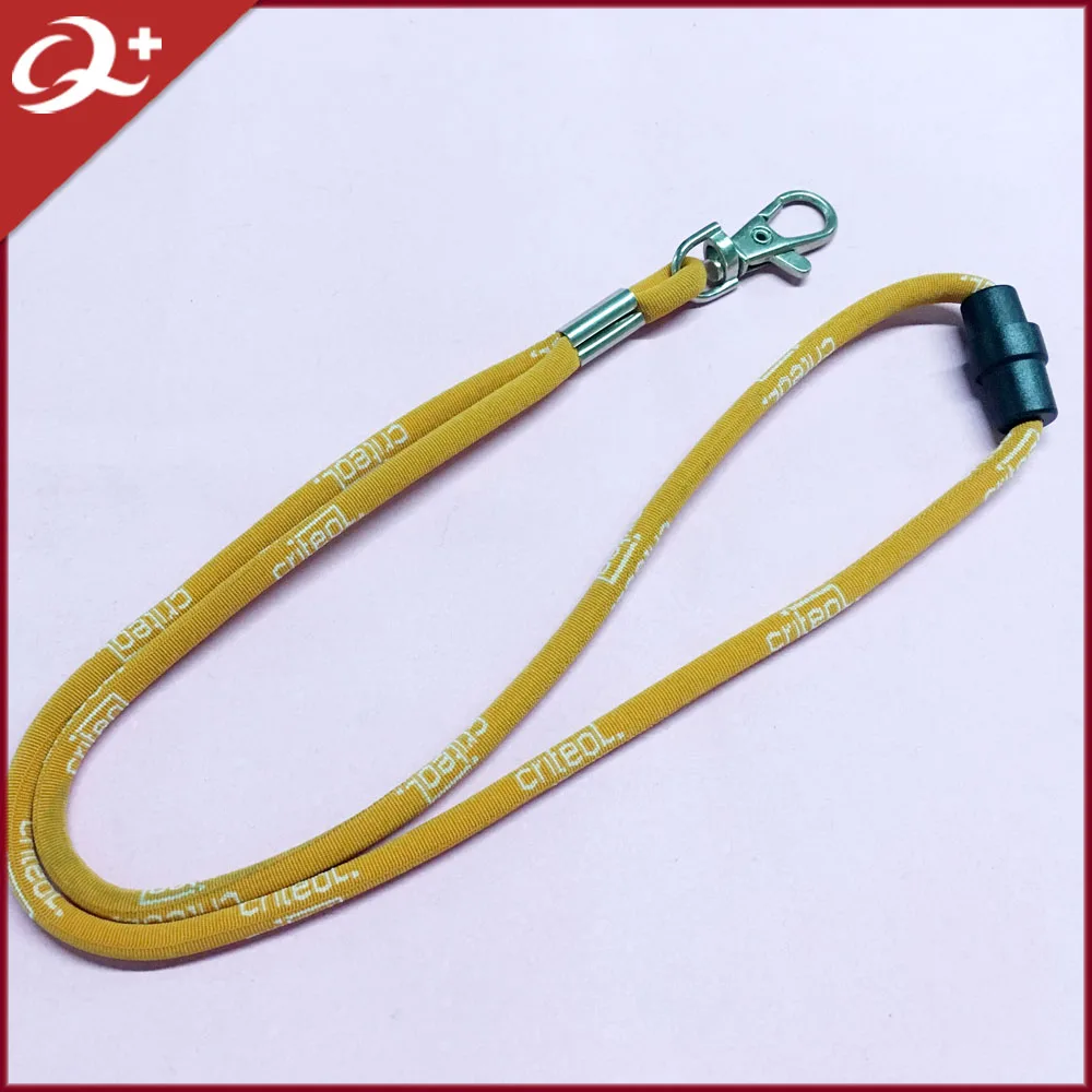 Rope Badge Holder Cord Lanyard With Jacquard Logo Buy Cord Rope
