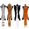 wholesale cheap pet supplies unstuffed plush animal toy skin dog chew toys squirrel and raccoon Squeaky dog plush toys for pets