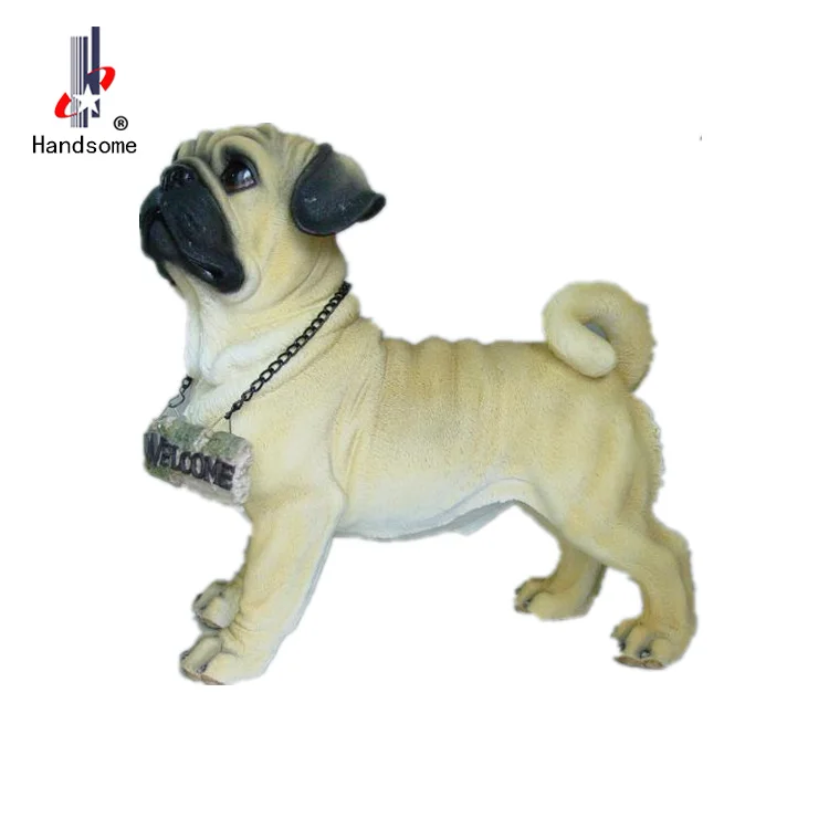 pooping pug figurine