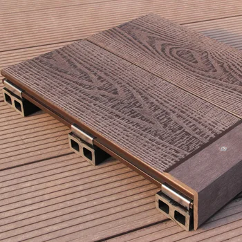 waterproof composite outdoor decking interlocking flooring wpc tiles deck solid larger