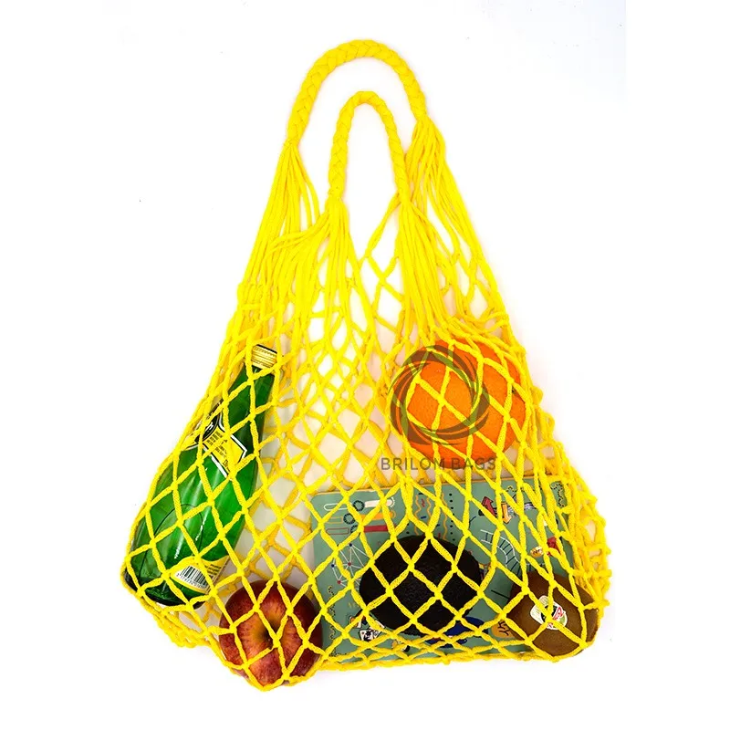 New Fashion String Net Bag Polypropylene Woven Shopping Recycle Bag