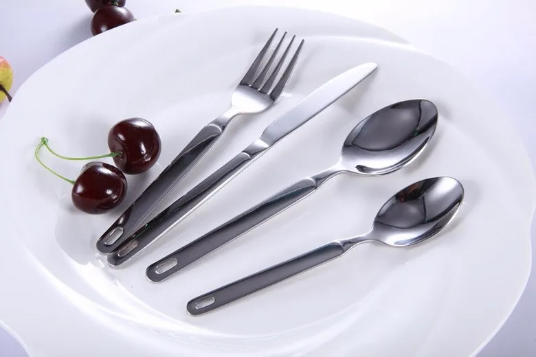 Handmade Stainless Steel 18/0 Flatware Set With Hole In Handle,New