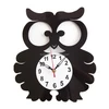 special design owl shape acrylic carving clock