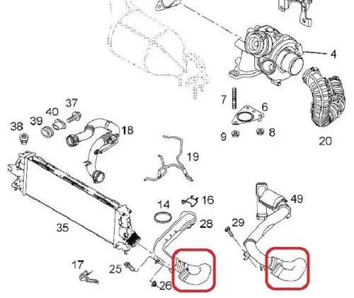 GM 93861970 NEW TURBO INTERCOOLER PIPE GENUINE Vauxhall VIVARO 2.0 CDTi