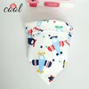 Four layers triangle 360 waterproof baby bandana drool bibs organic cotton