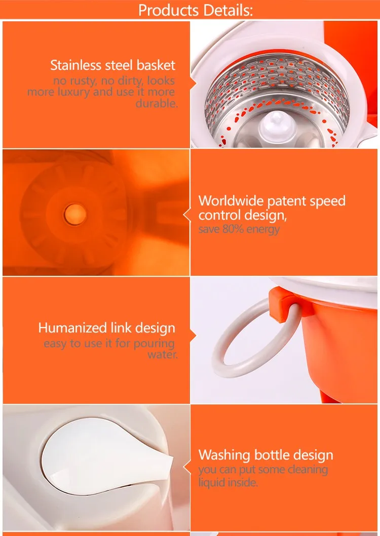 Foot Pedal Washing Machine Orange 360 Rotating Magic Mop Buy Magic