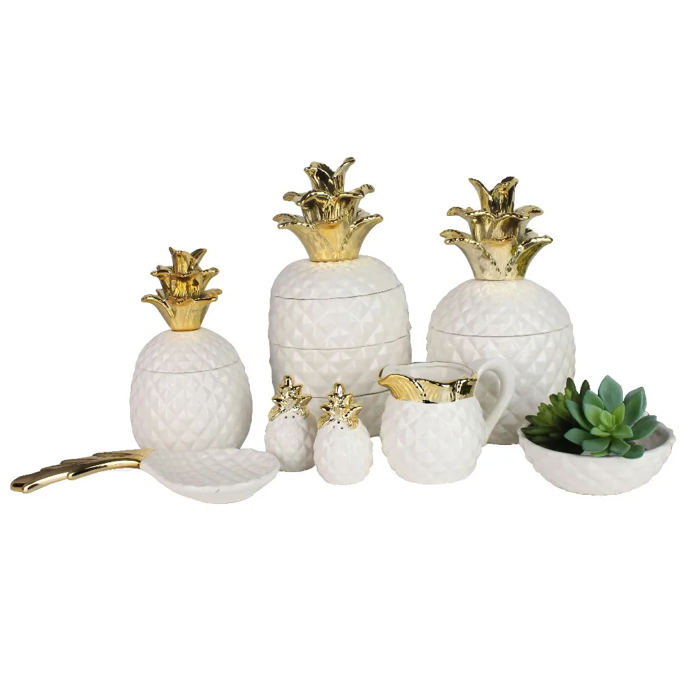 wholesale Ceramic Pineapple Porcelain Dinnerware Sets Home Decor factory