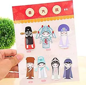 Paper Clips SET Of 7 Peking Opera Paper Bookmarks Cute Bookmarks korean stationery