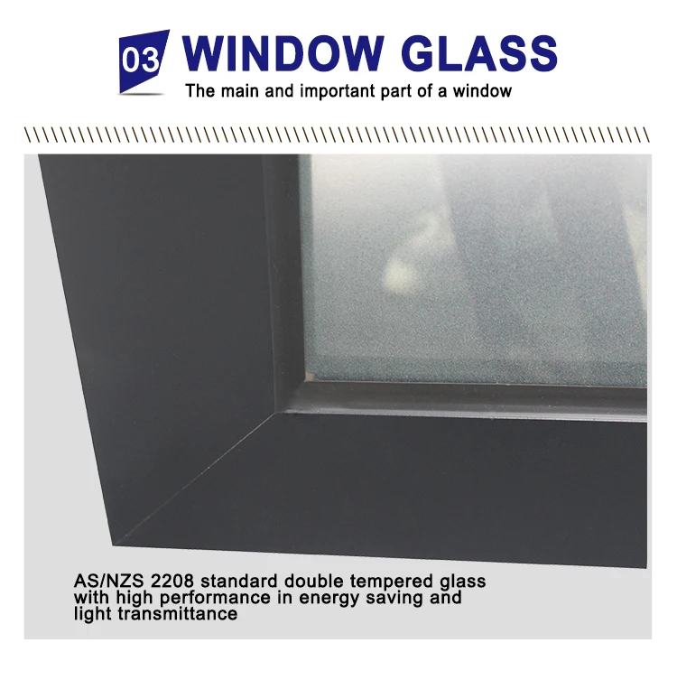 Australian as2047 high quality winder design double glazed awning window