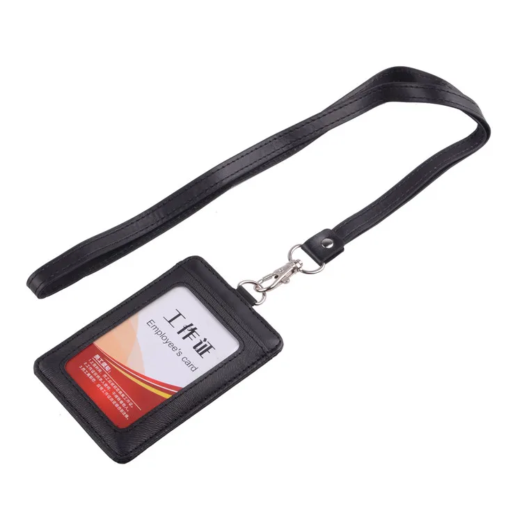Source OEM Customized Printed lanyard badge black lanyard with id card  holder on m.