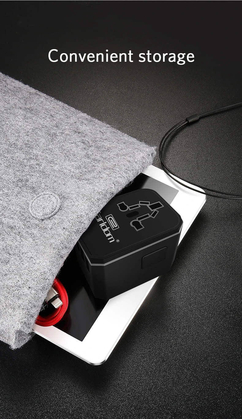 Earldom Universal Travel adapter plug Type C USB quick charger 42W PD adaptor power electrical plug outlet