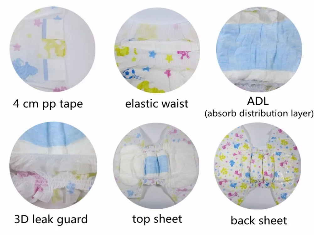 Plastic Backed Adult Diapers / Custom Made Printed Abdl Adult Diaper