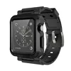 Black Protective Case with Black Strap Bands for Apple Watch 42mm Series 1 Series 2 Series 3