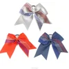 HBW-1603051 Wholesale 7 inch Rhinestones Studded Sparkling Cheer Bows for National Day