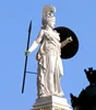 Holy greek goddess resin Athena statue with holding shield