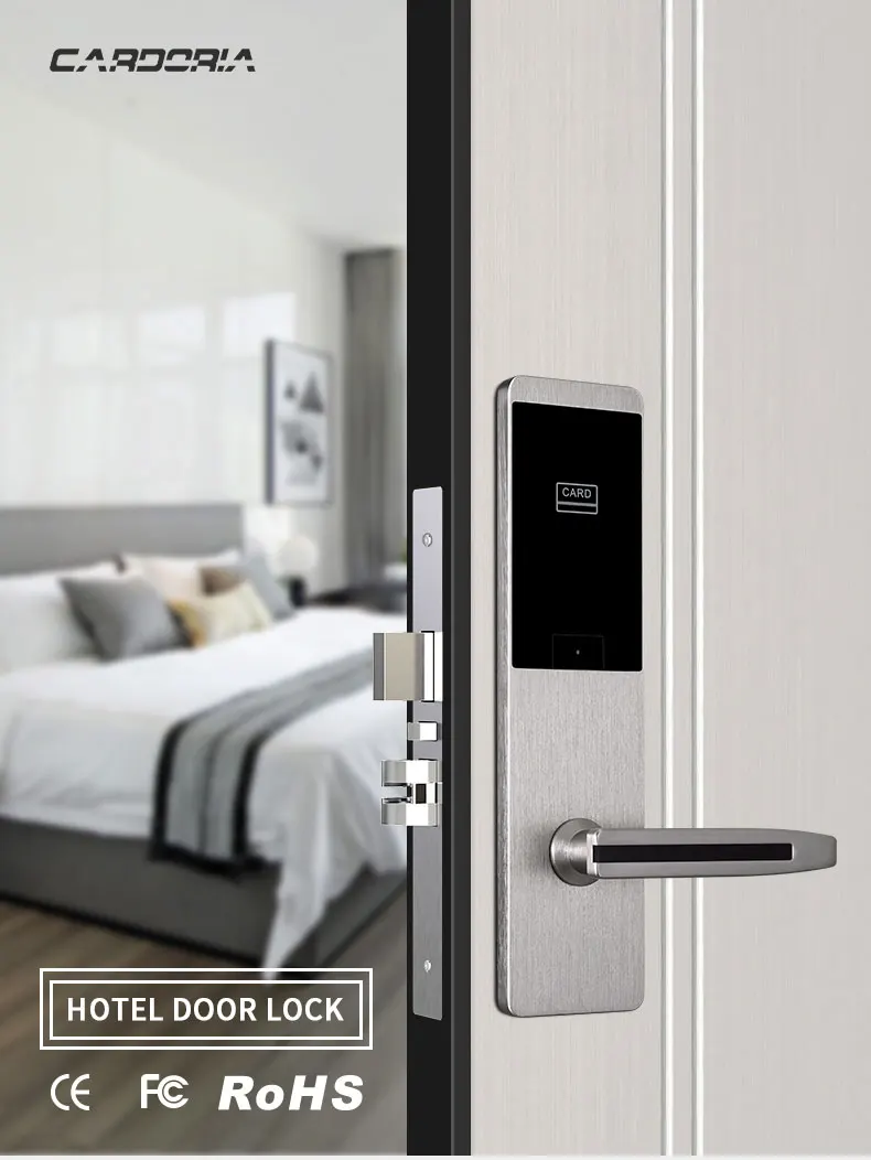 Electronic hotel room card lock system anti theft hotel card key lock system security door lock