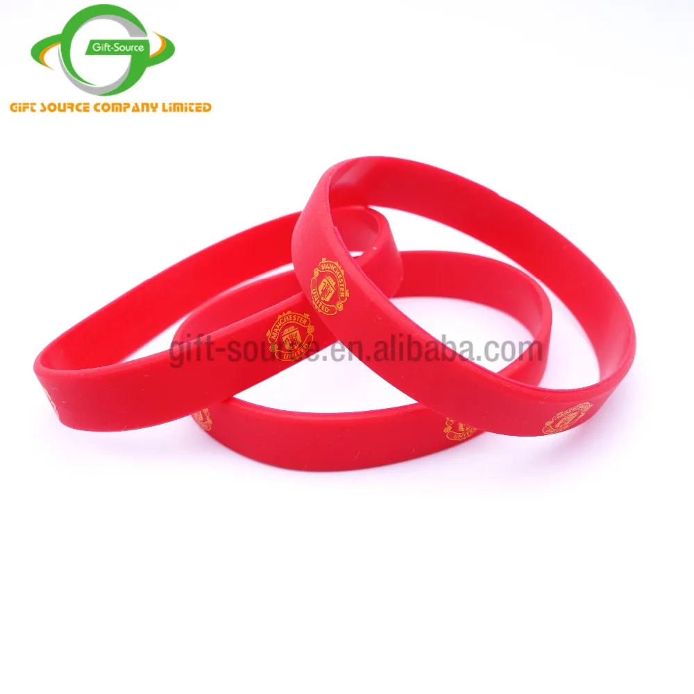 Silicone Rubber College Soccer Team Bracelets Sports Team Silicone