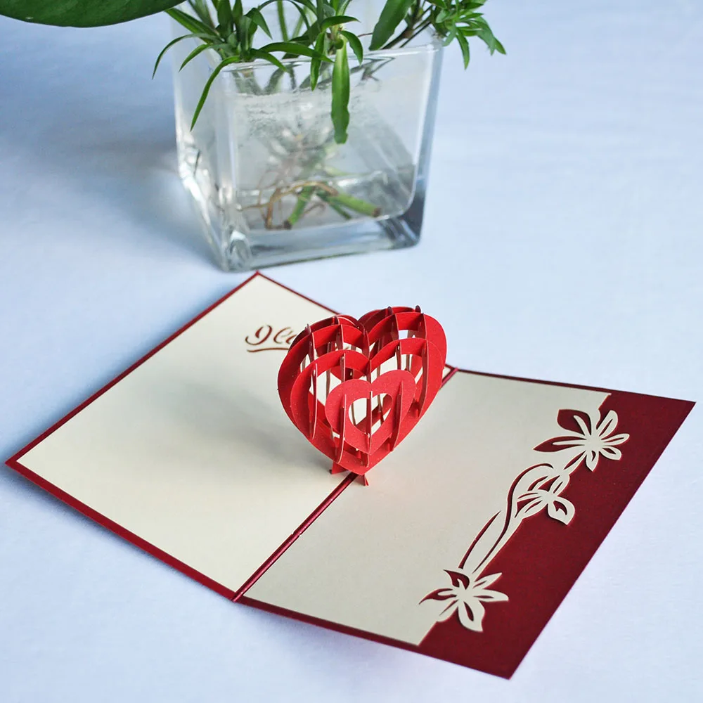 Meilun Art & Craft 3d Laser Cut Pop Up Greeting Cards For Wedding ...