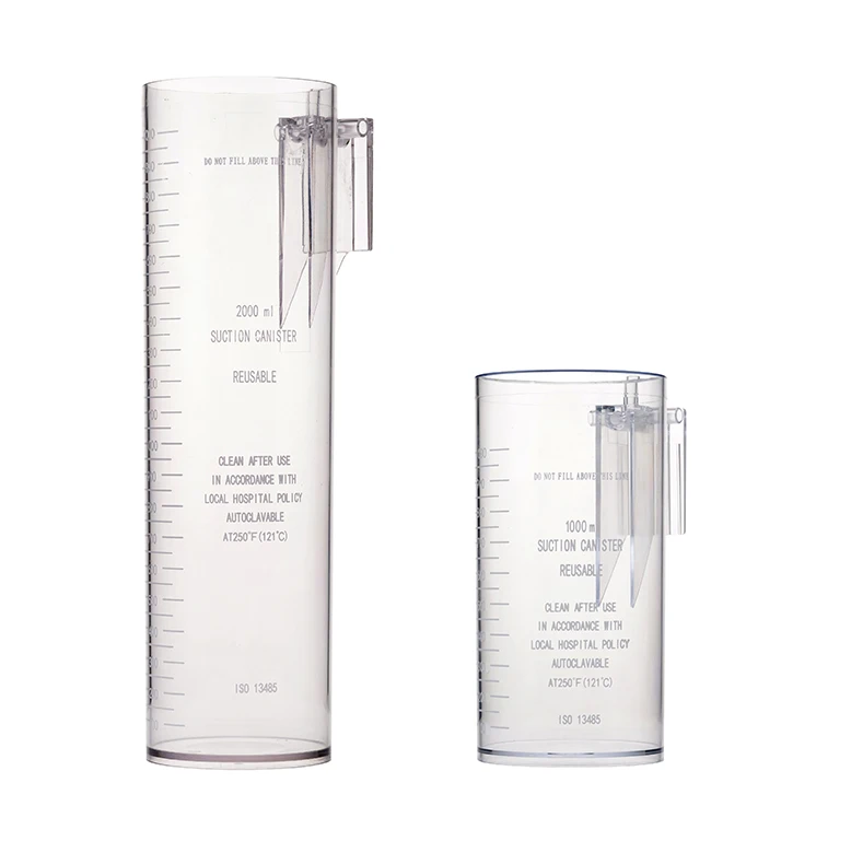 1000ML 1500ML Medical Reusable PC Drainage Suction Bottle