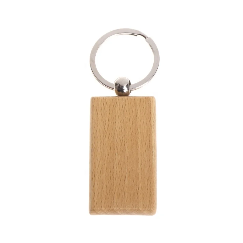 Wholesale Tourism Souvenirs Wooden Keychain Custom Pattern Wood Pattern