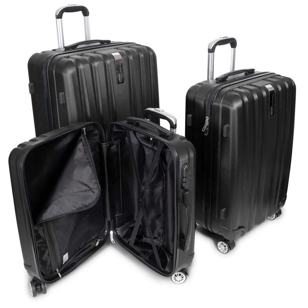 3 Piece Set Spinner Abs Luggage Travel Suitcase 20 24 28 Inch With Lock ...