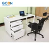 Home office 3 drawer white wood writing desk computer table