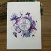 China Supplier Sales Handmade letterpress printing Rectangle White cotton paper Thank You Paper Gift Card