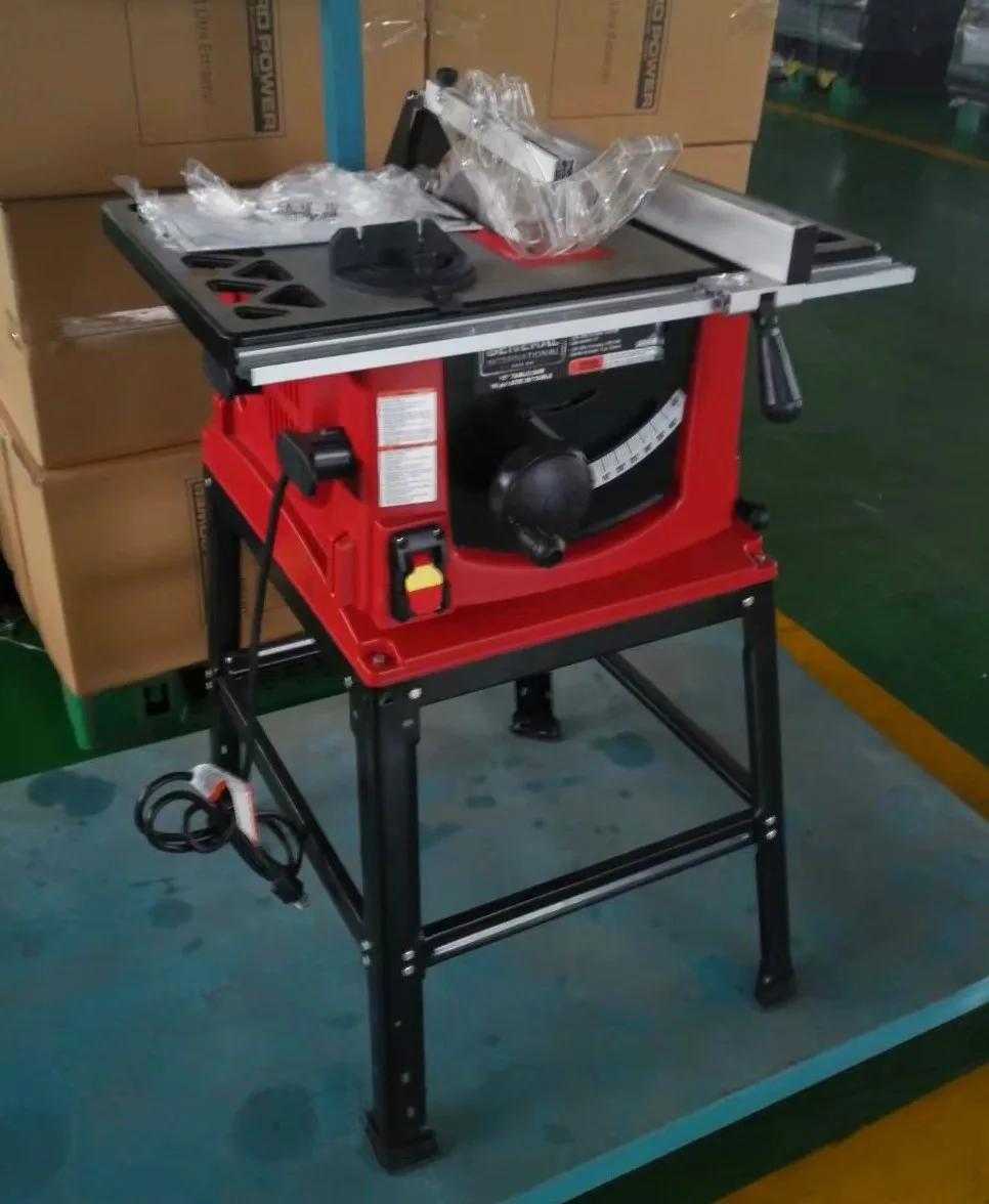 Table Saw Machine With Floorstand Wood Cutting Table Circular Saw