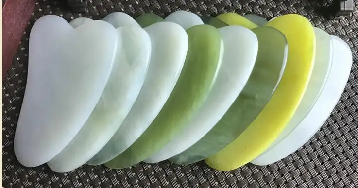 Green Jade guasha tools oem logo guasha massager with free amazon label