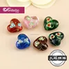 PG-8142 latest design small hole handmade lampwork heart shaped glass beads for DIY glass beads jewelry wholesale on alibaba