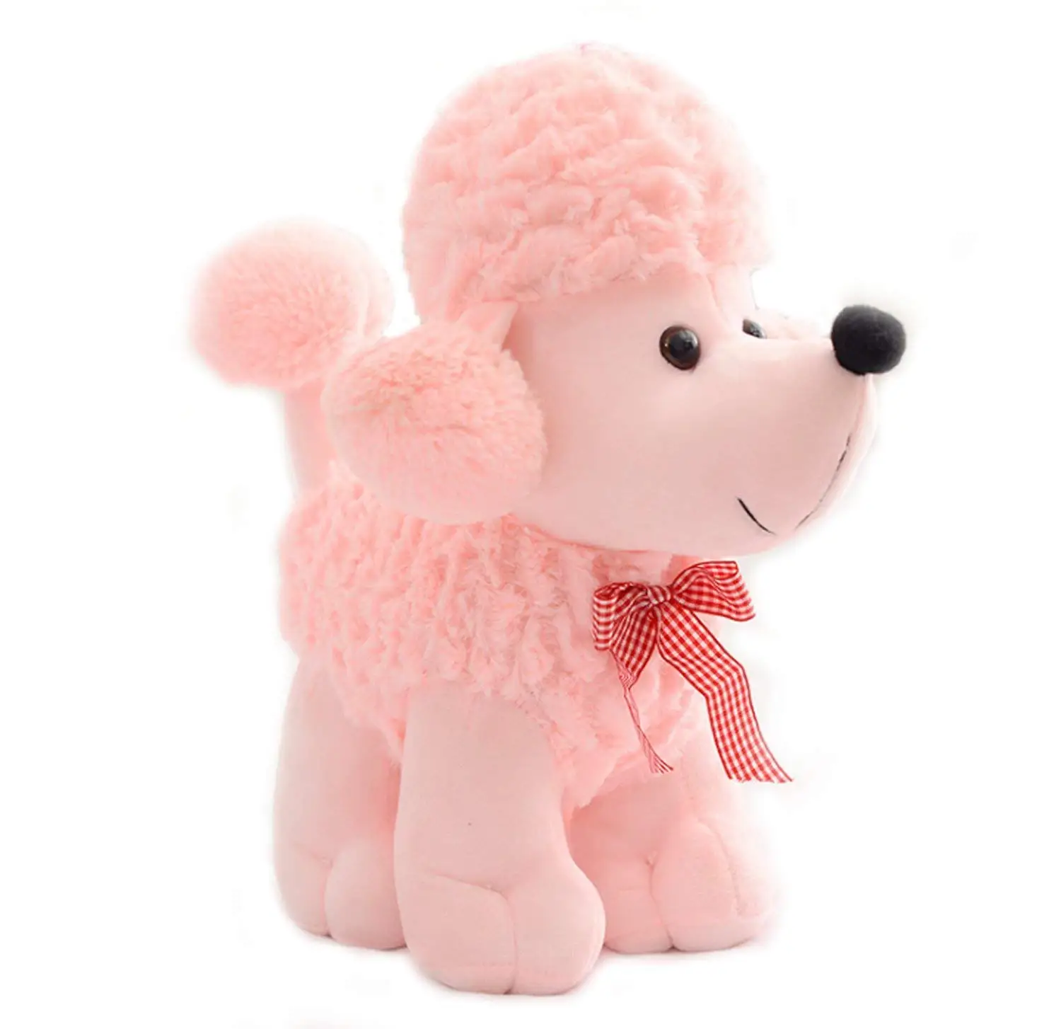 stuffed pink poodle