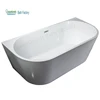 GreenGoods Bath Factory D Shape Wall Against Adult Sizes Folding Bathtub