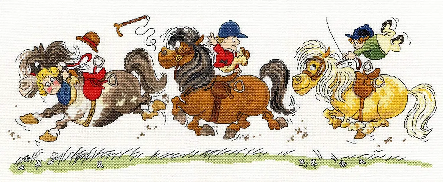 Thelwell Horse Play Cross Stitch Kit