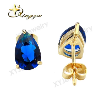 Pure And Simple Beauty Gem 18k Gold Plated Earrings Single Stone Earrings - Buy Pure And Simple 