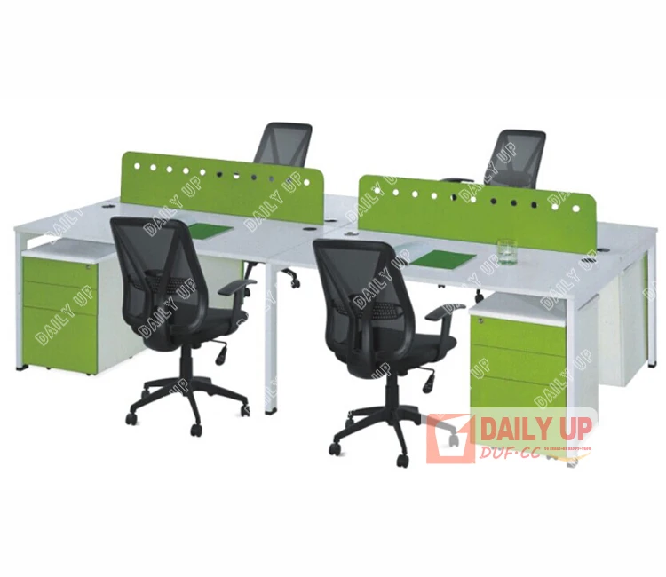 Wooden Office Table Design with 4 Divisions Office Furniture Modern Office Desk Drawers Luxury Executive Desk