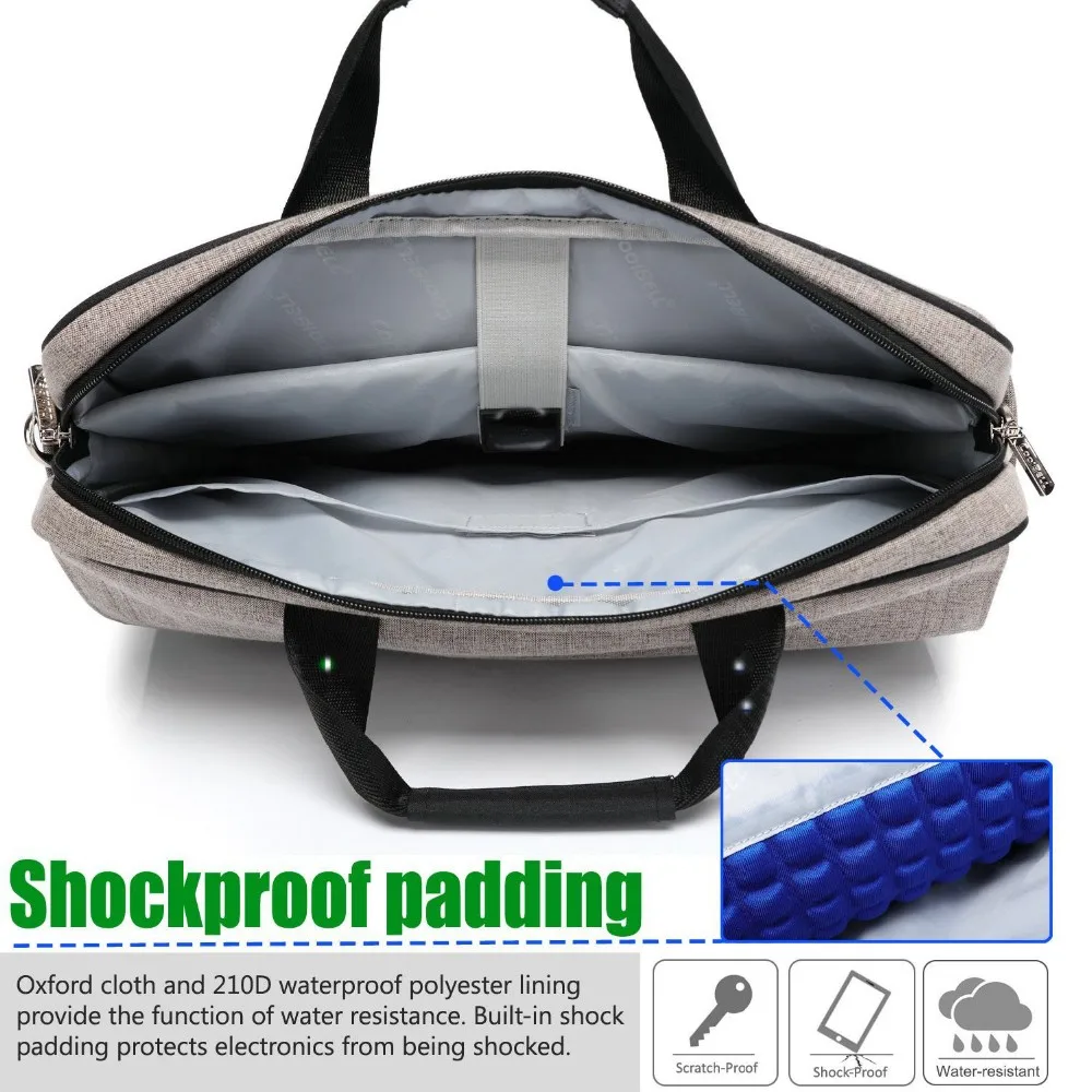 Nylon Laptop Bag Shoulder Bag With Strap Multicompartment Messenger ...