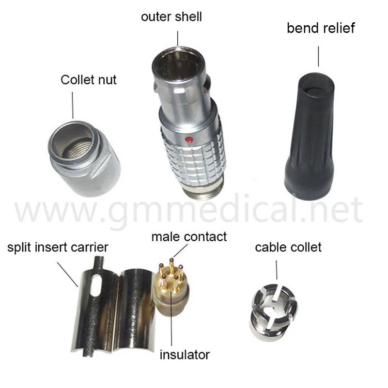 Compatible FHG EGG 2B 2 3 4 5 6 7 8 10 12 16 19 Pins Elbow Plug/Fixed Socket Push-Pull Metal Connector