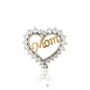 33556 xuping i love mom heart pendant zircon, heart shape pendant, jewelry
