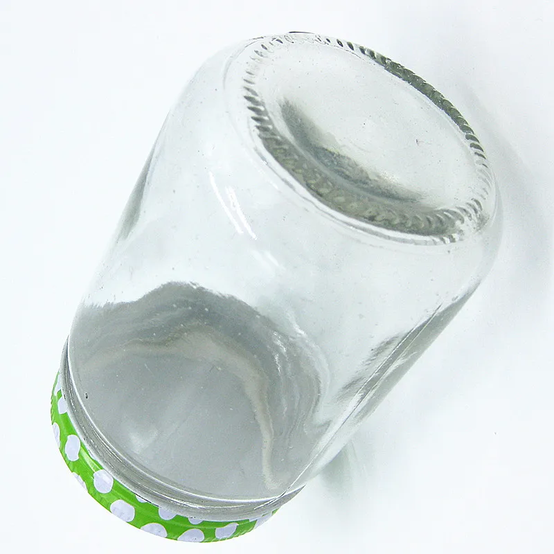 wide mouth food storage glass mason jar with metal lid