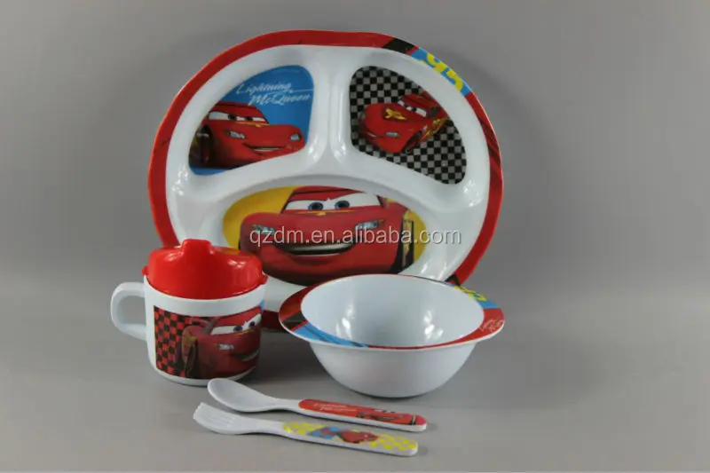 Food Grade 100% Melamine Dinner Sets For Children