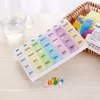 pill box organizer For Twice a Day Extra Large Push Button Design Vibrantly Colored Pill Box with Tray