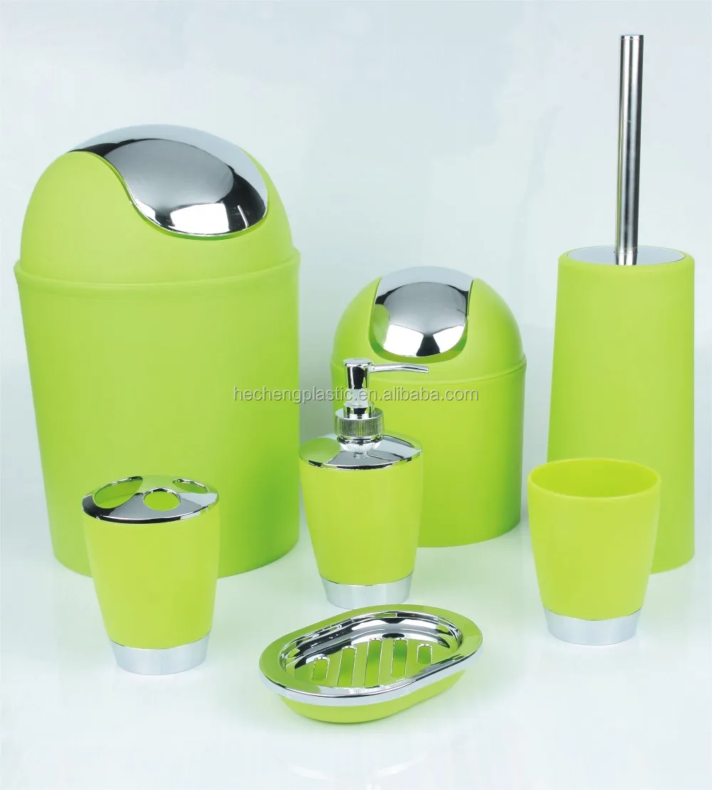 High Quality Household Wares Toilet Accessory 6pcs Plastic Purple