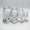 40ml 180ml 380ml 480ml flat shape glass nuts storage jar honey jars with lid