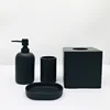 European Luxury New Modern Concrete Cement Black Bathroom Accessories