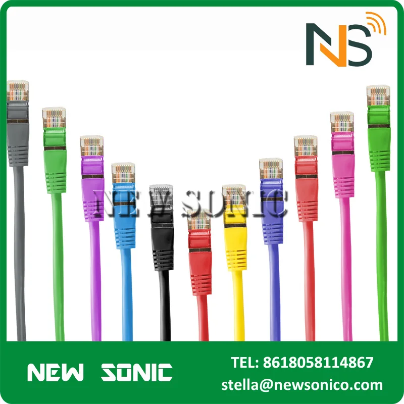 Lin'an Factory Supplier NS Brand 2 Pair Cat6 UTP Lan cable 1m 2m 5m AMP Cat6 SFTP Cat5 Cat6 Cable