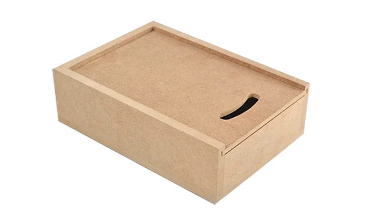 Customized MDF wooden boxes with sliding lid