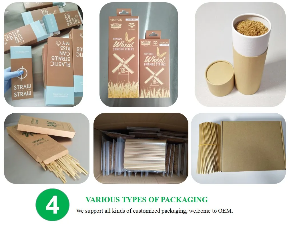 Natural Hay Rye Biodegradable Ecofriendly Organic Wheat Drinking Straw